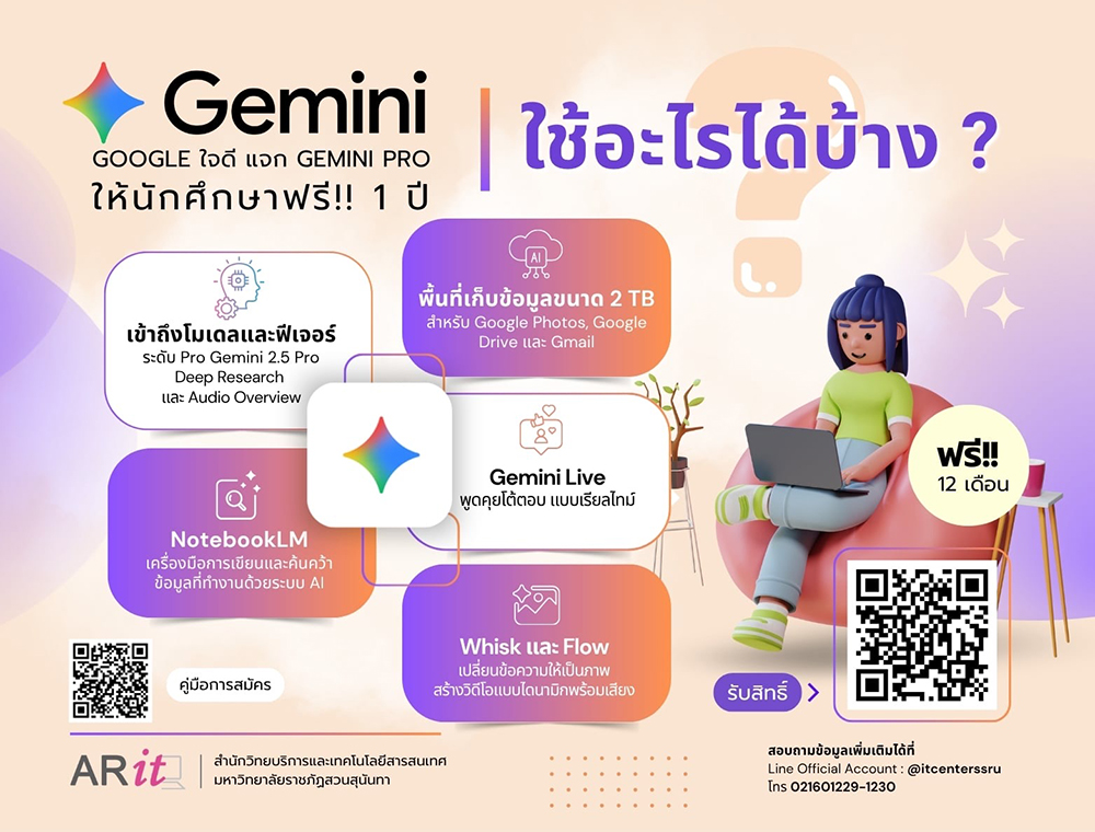 Google แจกฟรี!! Gemini Pro 1 ปีเต็ม